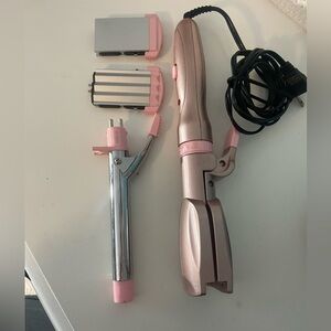Justshine Beginner Pink and Silver Hair Styling Set